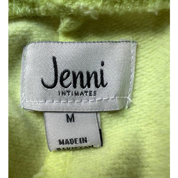 JENNI WOMENS SIZE MEDIUM COTTON LOUNGE SHORTS NEON YELLOW NEW! - Picture 3 of 12